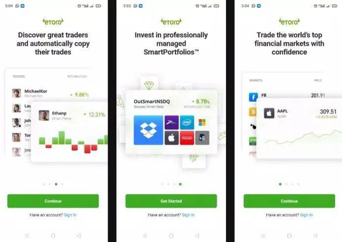 Ứng dụng tiền điện tử eToro trên điện thoại (Ảnh: Internet) Ứng dụng tiền điện tử eToro trên điện thoại (Ảnh: Internet)