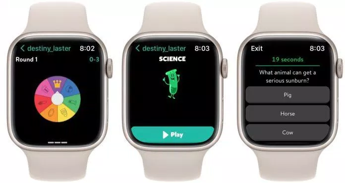 Game Trivia Crack trên đồng hồ thông minh Apple Watch (Ảnh: Internet).
