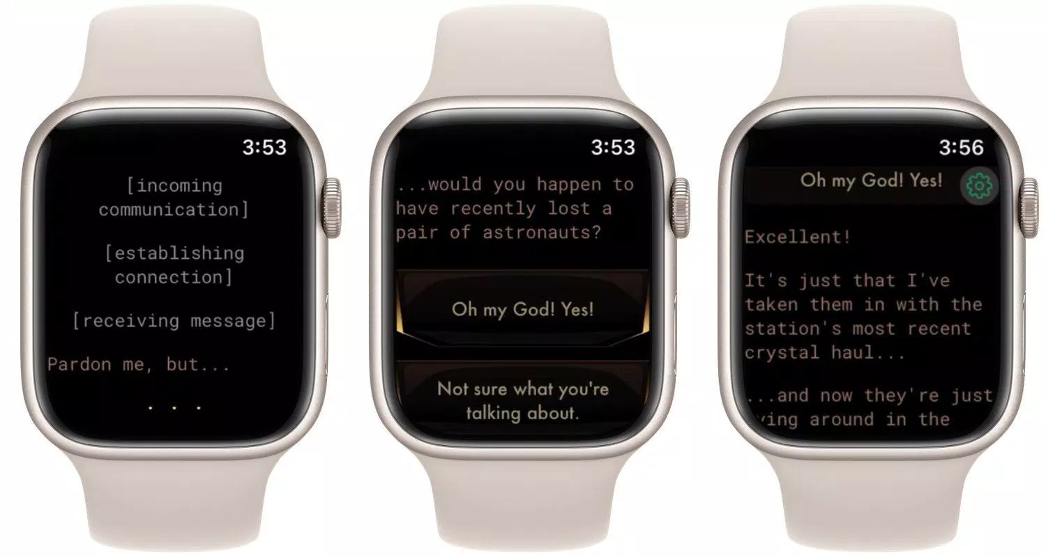Game Lifeline: Besides You in Time trên đồng hồ thông minh Apple Watch (Ảnh: Internet). Game Lifeline: Besides You in Time trên đồng hồ thông minh Apple Watch (Ảnh: Internet).