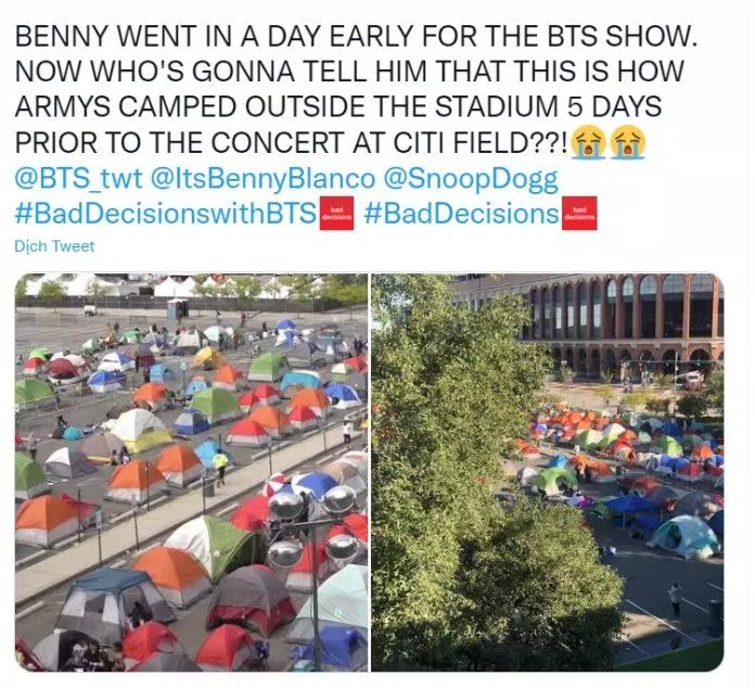 Trên thực tế người hâm mộ thậm chí còn xếp hàng chờ lâu hơn như vậy mỗi khi đến concert của BTS (Ảnh: Internet)