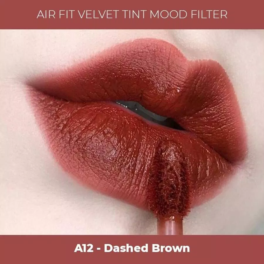 Black Rouge Air Fit Velvet Mood Filter Ver 2 - màu A12 Dashed Brown (Ảnh: Internet). Black Rouge Air Fit Velvet Mood Filter Ver 2 - màu A12 Dashed Brown (Ảnh: Internet).