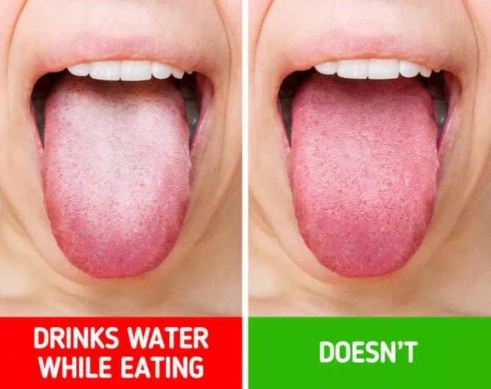 Việc vừa ăn vừa uống gây hại cho sức khỏe nhiều hơn bạn tưởng đấy (Ảnh: Internet)