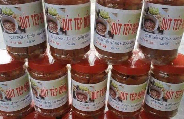 Đặc sản nhút tép Lệ Thủy. (Ảnh: Internet)