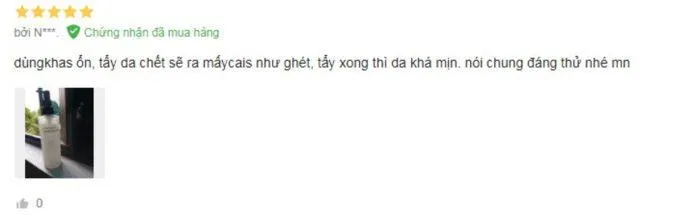Đánh giá của người dùng trên lazada (Nguồn: Internet)