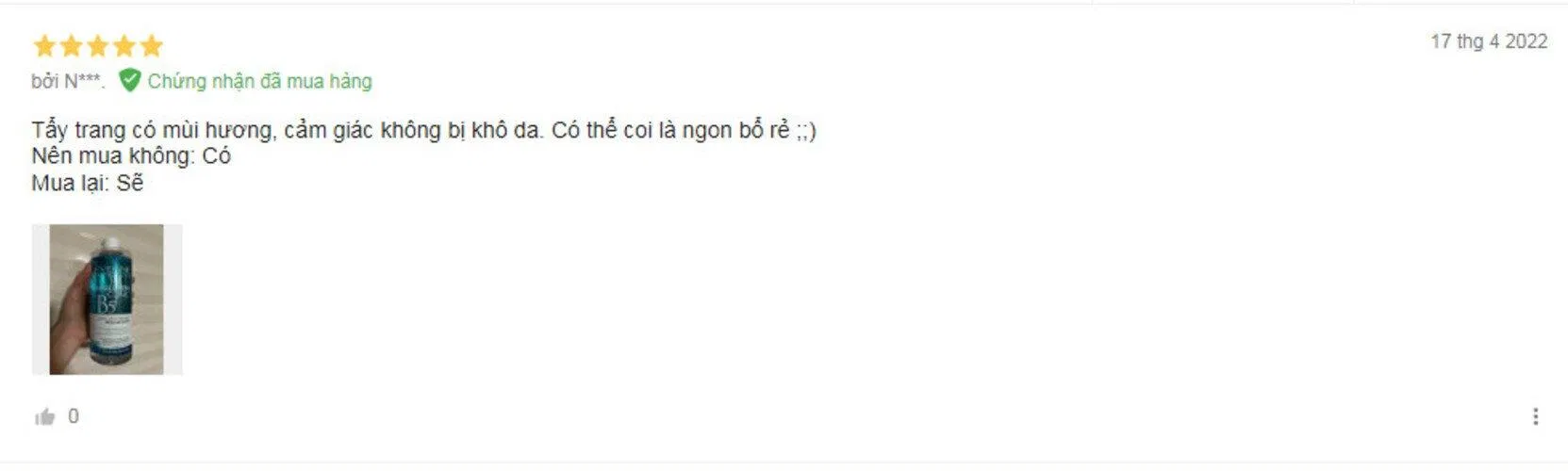 Đánh giá của người dùng trên Lazada (Nguồn: Internet)