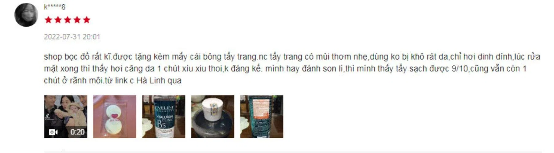 Đánh giá của người dùng trên Shopee (Nguồn: Internet)