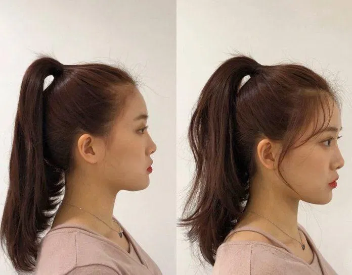Sử dụng tóc mai che đi phần da đầu trắng bị lộ(Nguồn: Internet)