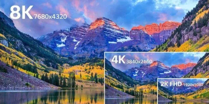 So sánh độ phân giải 1080p với 4K và 8 K (Ảnh: Internet) So sánh độ phân giải 1080p với 4K và 8 K (Ảnh: Internet)