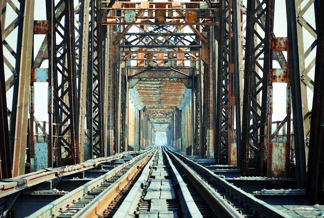 Kết cấu của cầu Long Biên. (Ảnh: Internet)