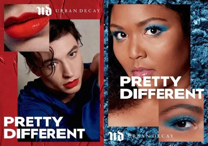 2 trong số 5 “Urban Decay Global Citizens”: Ezra Miller và Lizzo trong một poster quảng bá cho thương hiệu này.(Nguồn: Internet).