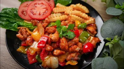 Thành phẩm gà lúc lắc.