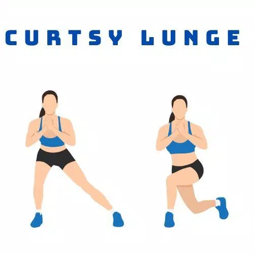 Bài tập Curtsy lunge (Ảnh: Internet).