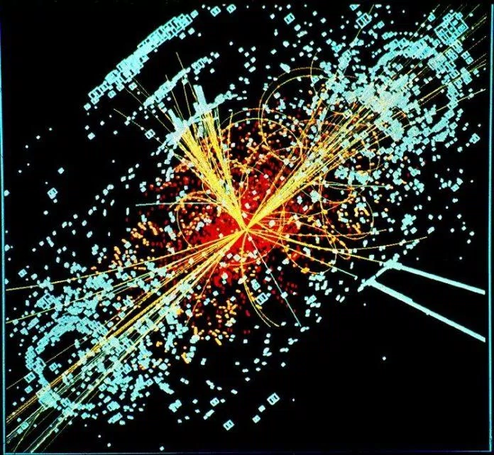 Cảnh va chạm của 2 phân tử trong máy gia tốc với tốc độ gần bằng ánh sáng (Nguồn: Internet)
