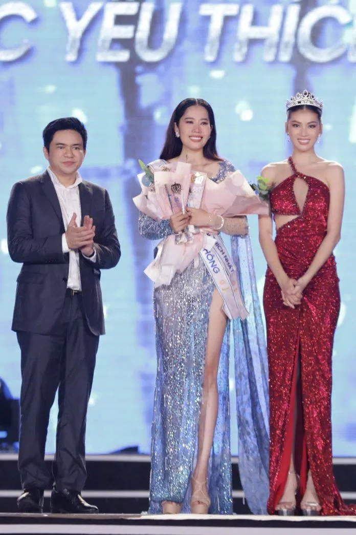 Nam Em trong đêm chung kết Hoa hậu Thế giới người Việt 2022. Nguồn: Internet