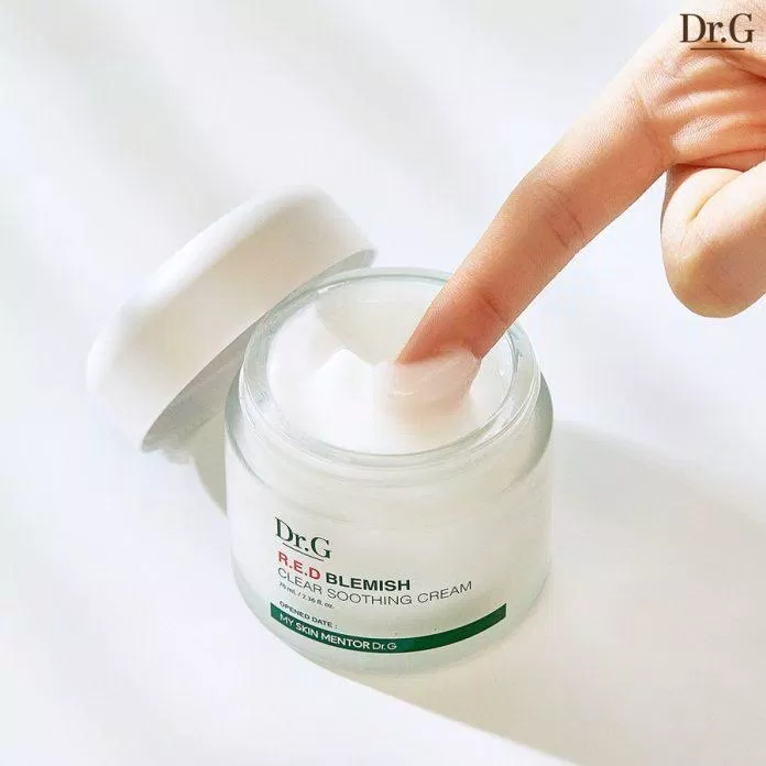 kết cấu dạng gel cream giúp kem dưỡng Dr.G tan nhanh vào trong da. (Nguồn: Internet).