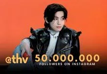 Kim Taehyung (V BTS) là người đạt 50 triệu lượt theo dõi nhanh nhất trong lịch sử Instagram (Ảnh: Internet)