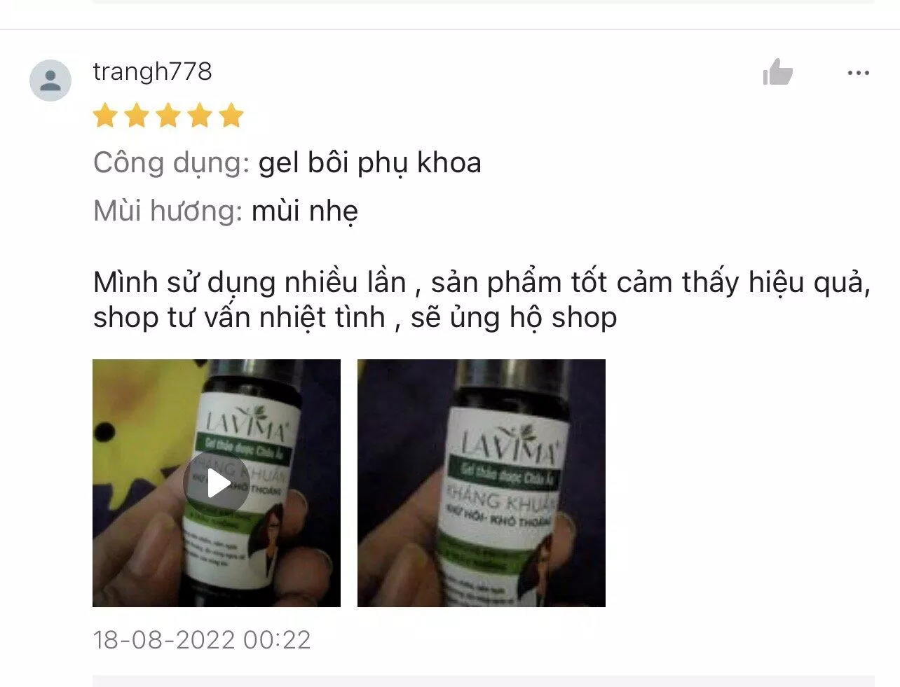 Đánh giá khách hàng từ Shopee.