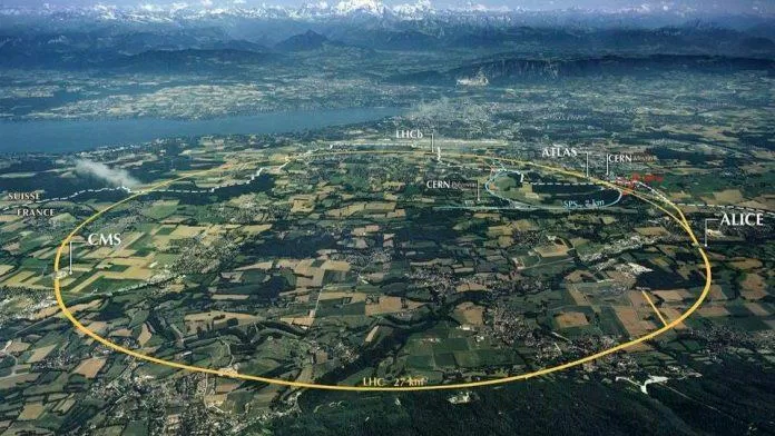 Sơ đồ của máy gia tốc hạt lớn LHC trên bản đồ (Nguồn: Internet)