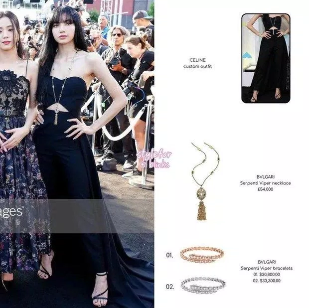 Lisa "thả dáng" trong bộ cánh thiết kế từ Celine (Nguồn: Internet)