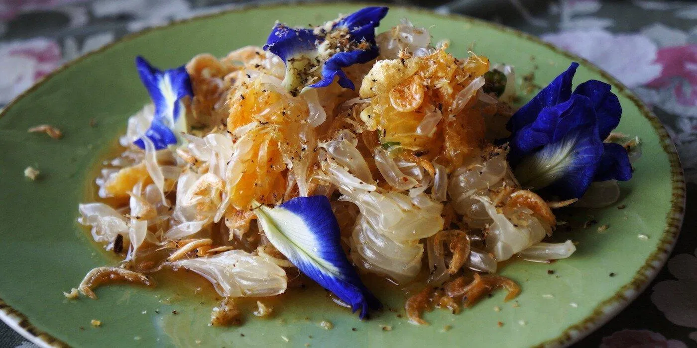 Món gỏi bưởi yum som-o của Thái Lan (Ảnh: Internet) Món gỏi bưởi yum som-o của Thái Lan (Ảnh: Internet)