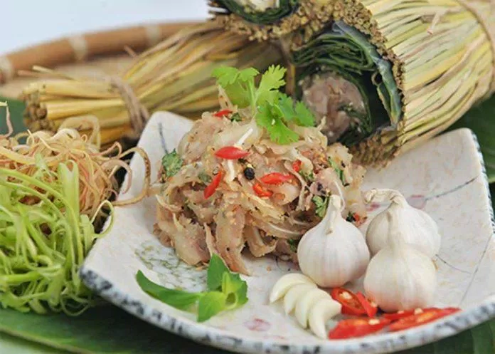 Nem tré - món ăn độc đáo của người Đà Thành (Nguồn: Internet)