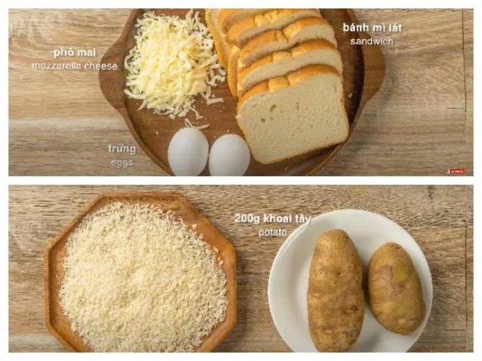 Nguyên liệu làm bánh mì.