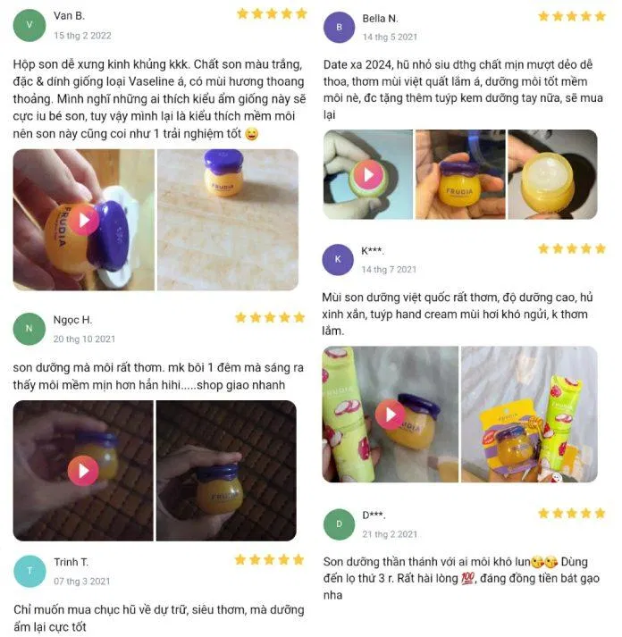 Đánh giá của khách hàng về sản phẩm trên Lazada (ảnh: internet)