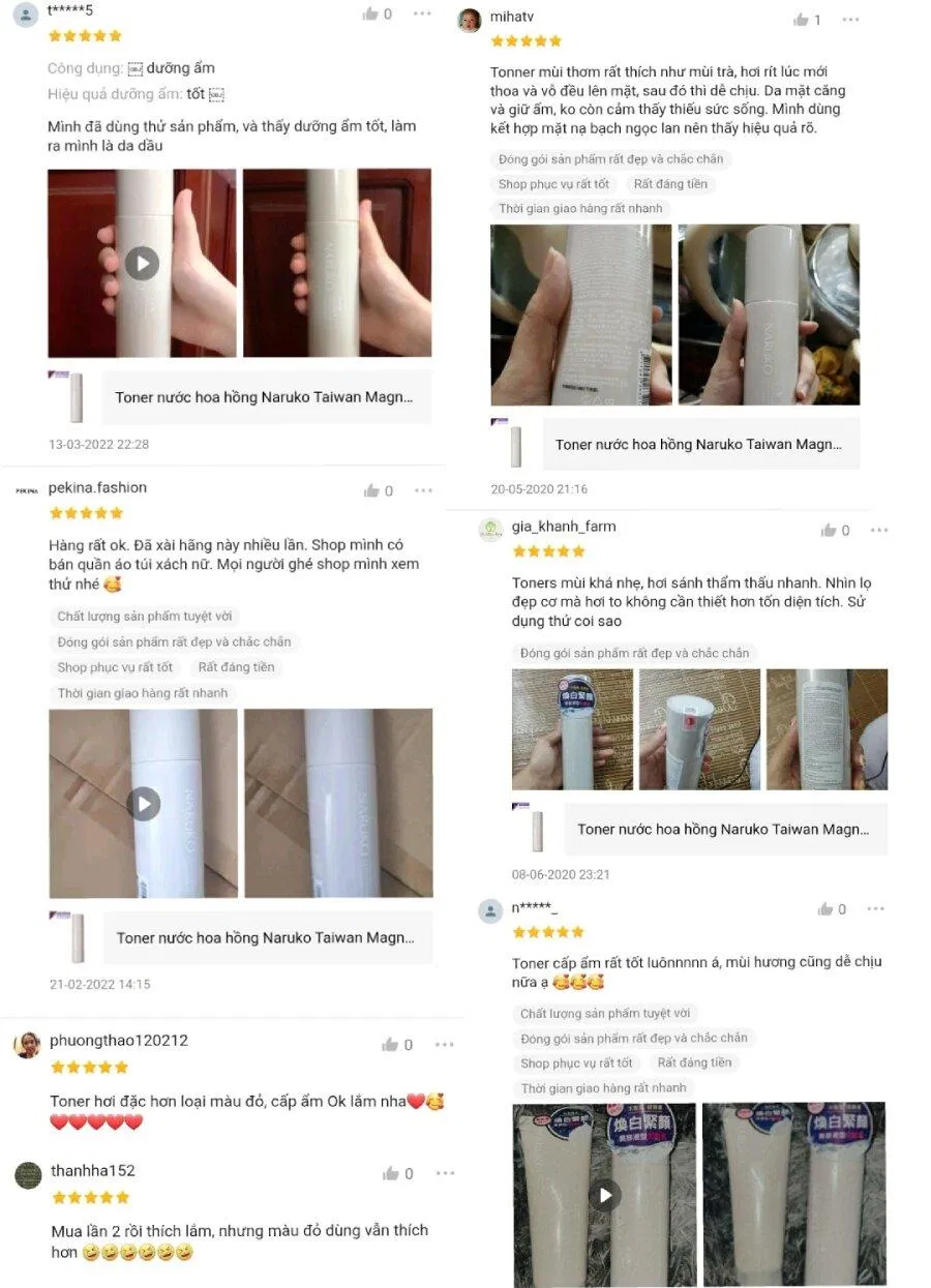 Một số đánh giá của khách hàng về sản phẩm trên Shopee (ảnh: internet)