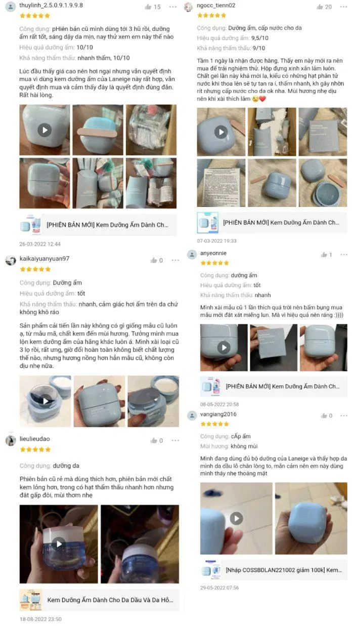 Review kem dưỡng ẩm Laneige Water Bank Blue Hyaluronic Cream Oily: Có làm hài lòng làn da hỗn hợp, dầu, mụn khó chiều? cấp nước củng cố hàng rào bảo vệ dưỡng ẩm dưỡng ẩm sâu giảm kích ứng glycerin Hydrolyzed Hyaluronic Acid Jojoba Esters kem dưỡng ẩm kem dưỡng ẩm Laneige Water Bank Blue Hyaluronic Cream Oily làm dịu da làm mềm da Meadowfoam Seed Oil mỹ phẩm Laneige Propanediol