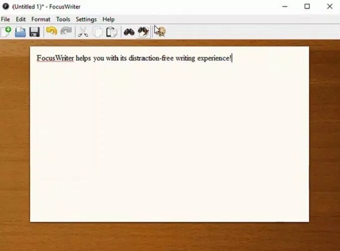 Giao diện phần mềm soạn văn bản FocusWriter (Ảnh: Internet)