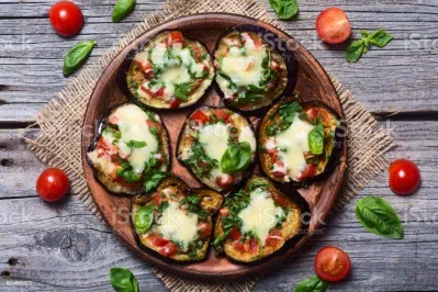 Thành phẩm Pizza cà tím. (Nguồn: Internet)