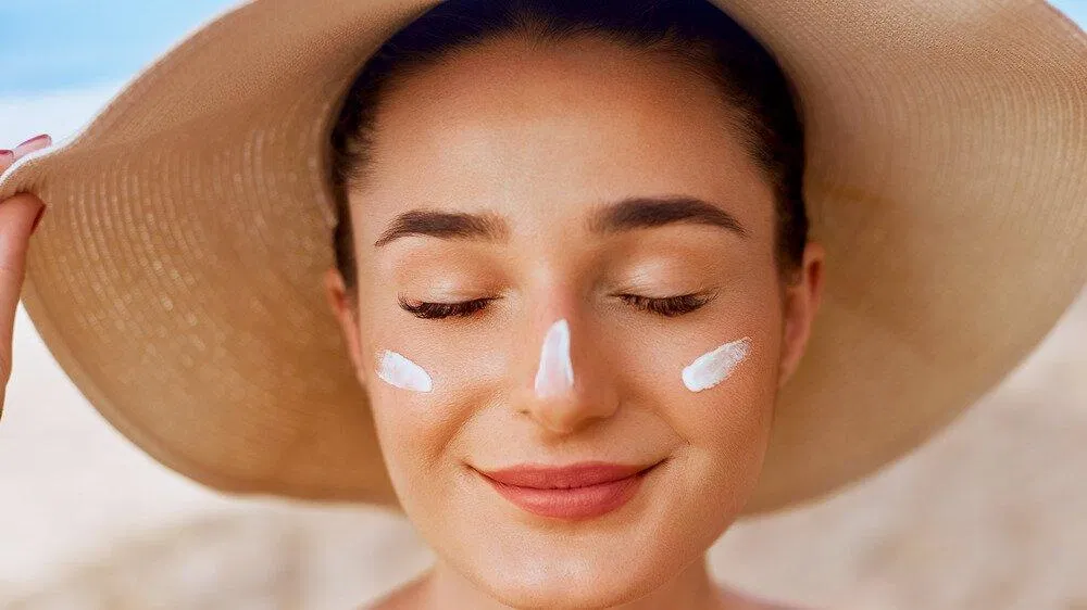 Kem chống nắng là điều không thể thiếu nếu muốn khắc phục da sạm đen (Nguồn: Internet)