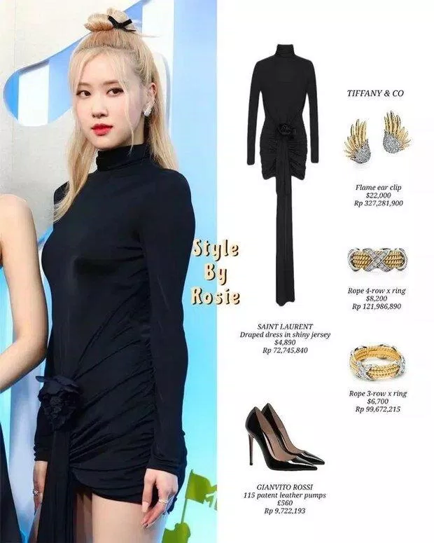 Róse xinh đẹp trong out full đen của YSL (Nguồn: Internet)