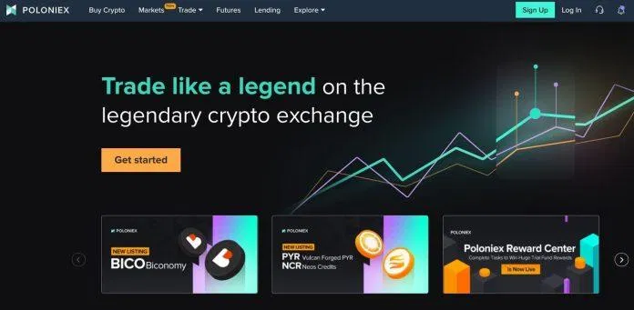Sàn giao dịch tiền điện tử Poloniex (Ảnh: Internet) Sàn giao dịch tiền điện tử Poloniex (Ảnh: Internet)