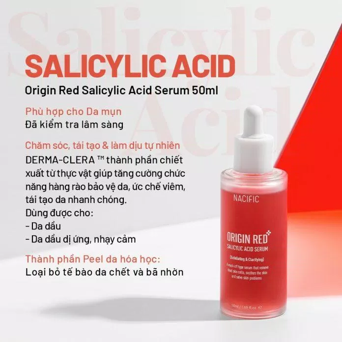 Sản phẩm tinh chất tẩy tế bào chết Origin Red Salicylic Acid Serum (Ảnh: internet)