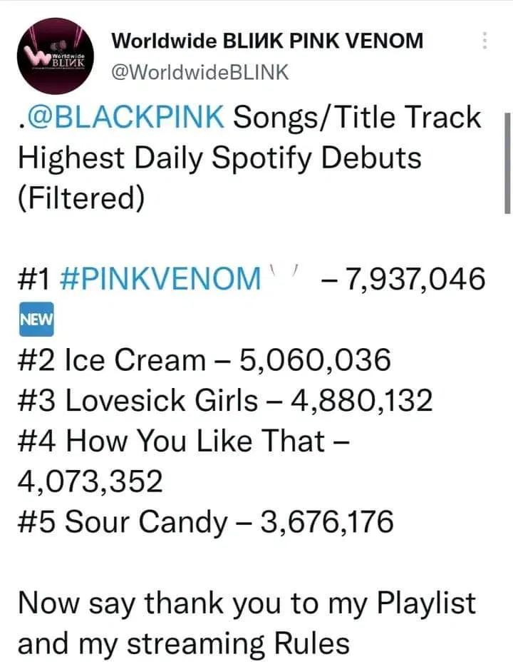 Sự tăng trưởng đáng kinh ngạc về lượt stream của BLACKPINK qua mỗi đợt comeback (Ảnh: internet)