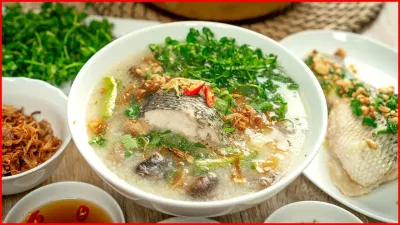 Thành phẩm cháo cá.