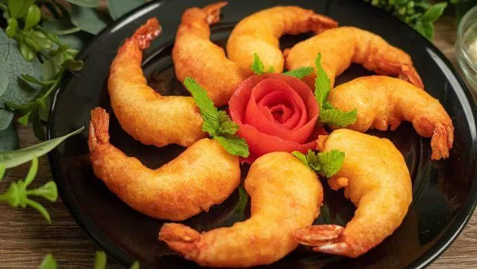 Thành phẩm tôm chiên giòn
