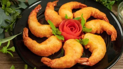 Thành phẩm tôm chiên giòn