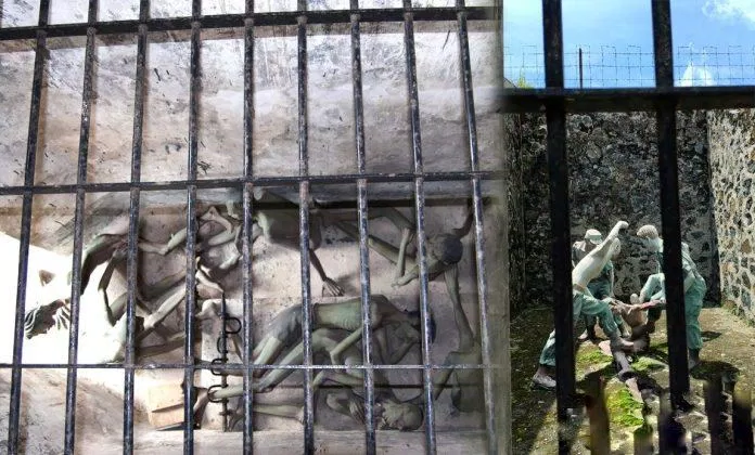 Phục dựng cảnh tra trấn tàn bạo ở chuồng cọp trong nhà tù Côn Đảo (Nguồn: Internet)