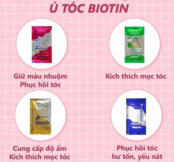 Ủ tóc Biotin sau khi vừa nhuộm xong(Nguồn: Internet)