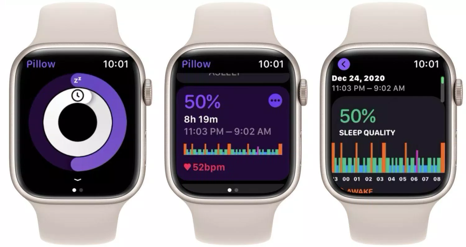 Ứng dụng theo dõi giấc ngủ Pillow cho Apple Watch (Ảnh: Internet)