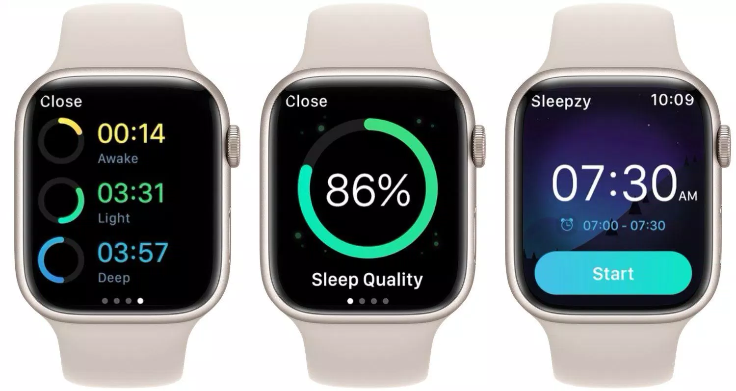 Ứng dụng theo dõi giấc ngủ Sleepzy cho Apple Watch (Ảnh: Internet)