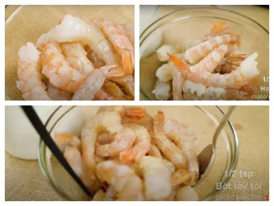 Ướp tôm trong vòng 10 phút