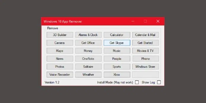 Xóa các phần mềm không cần thiết bằng Windows 10 Default App Remover 1.2 (Nguồn: Internet) Xóa các phần mềm không cần thiết bằng Windows 10 Default App Remover 1.2 (Nguồn: Internet)