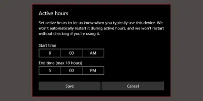 Đặt khung giờ giới hạn cho Windows Update (Nguồn: Internet) Đặt khung giờ giới hạn cho Windows Update (Nguồn: Internet)