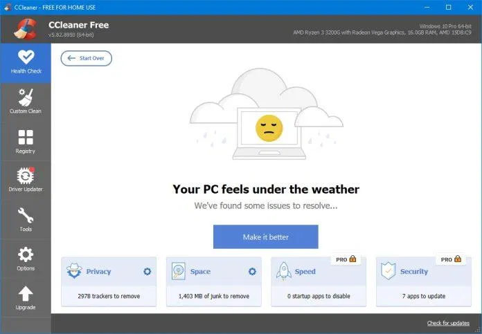 Dọn dẹp Registry với phần mềm CCleaner (Nguồn: Internet) Dọn dẹp Registry với phần mềm CCleaner (Nguồn: Internet)