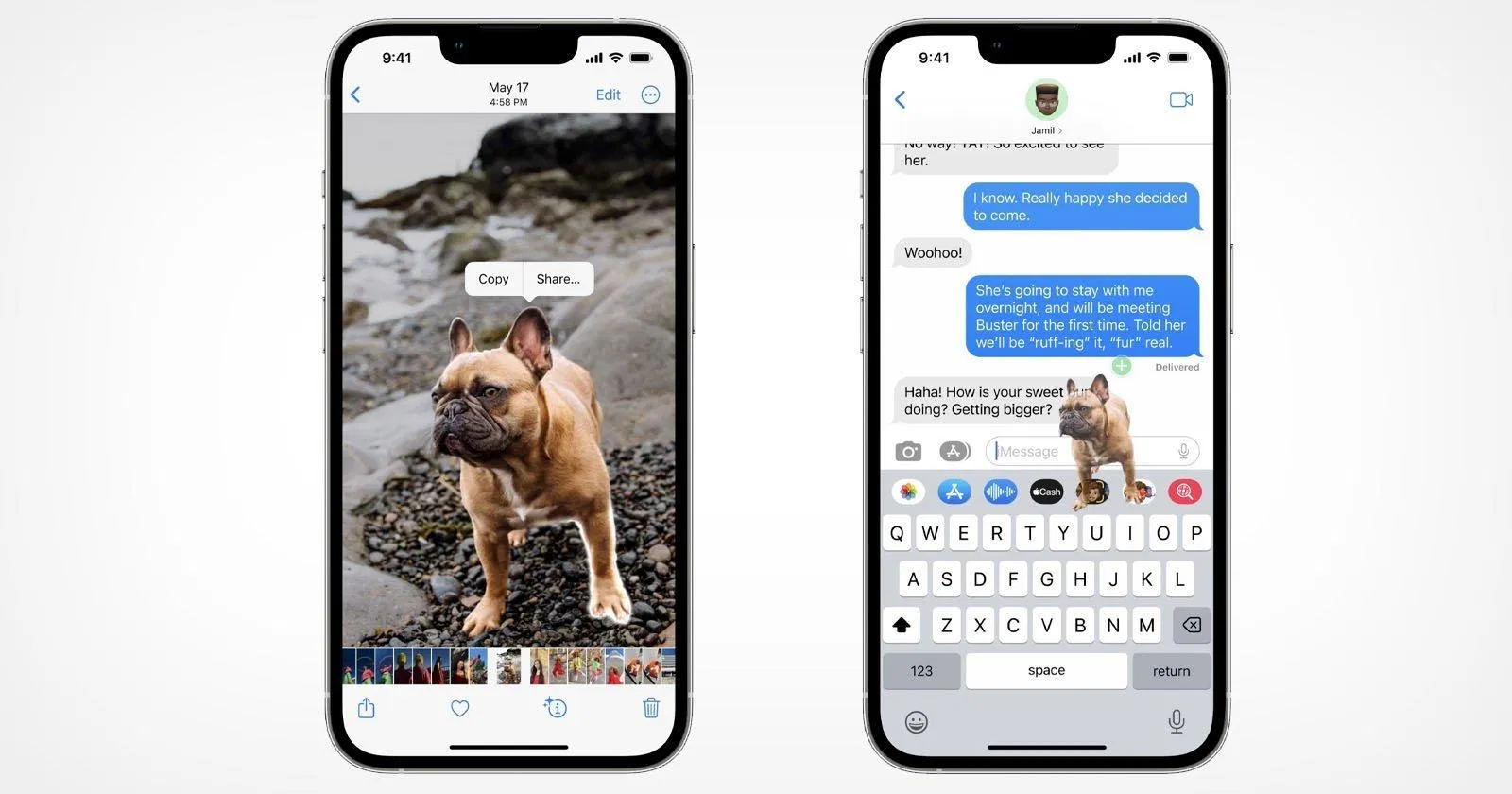 Tính năng cắt hình ảnh trên iOS 16 (Ảnh: Internet)