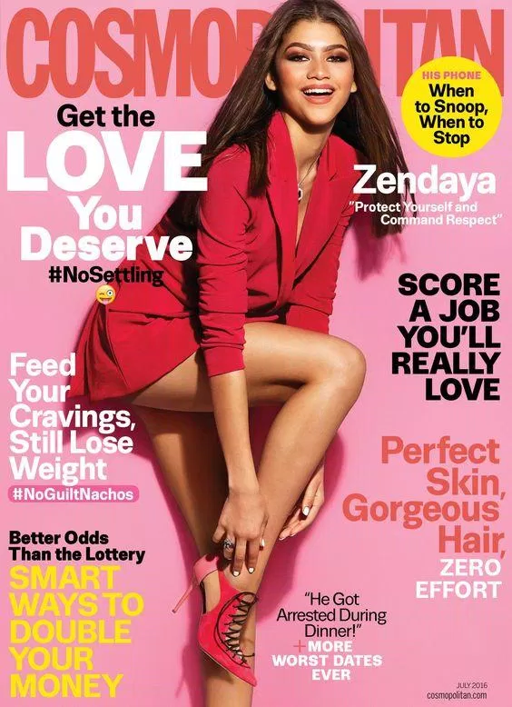 Zendaya trên bìa tạp chí Cosmopolitan. (Nguồn ảnh: Internet) Zendaya trên bìa tạp chí Cosmopolitan. (Nguồn ảnh: Internet)