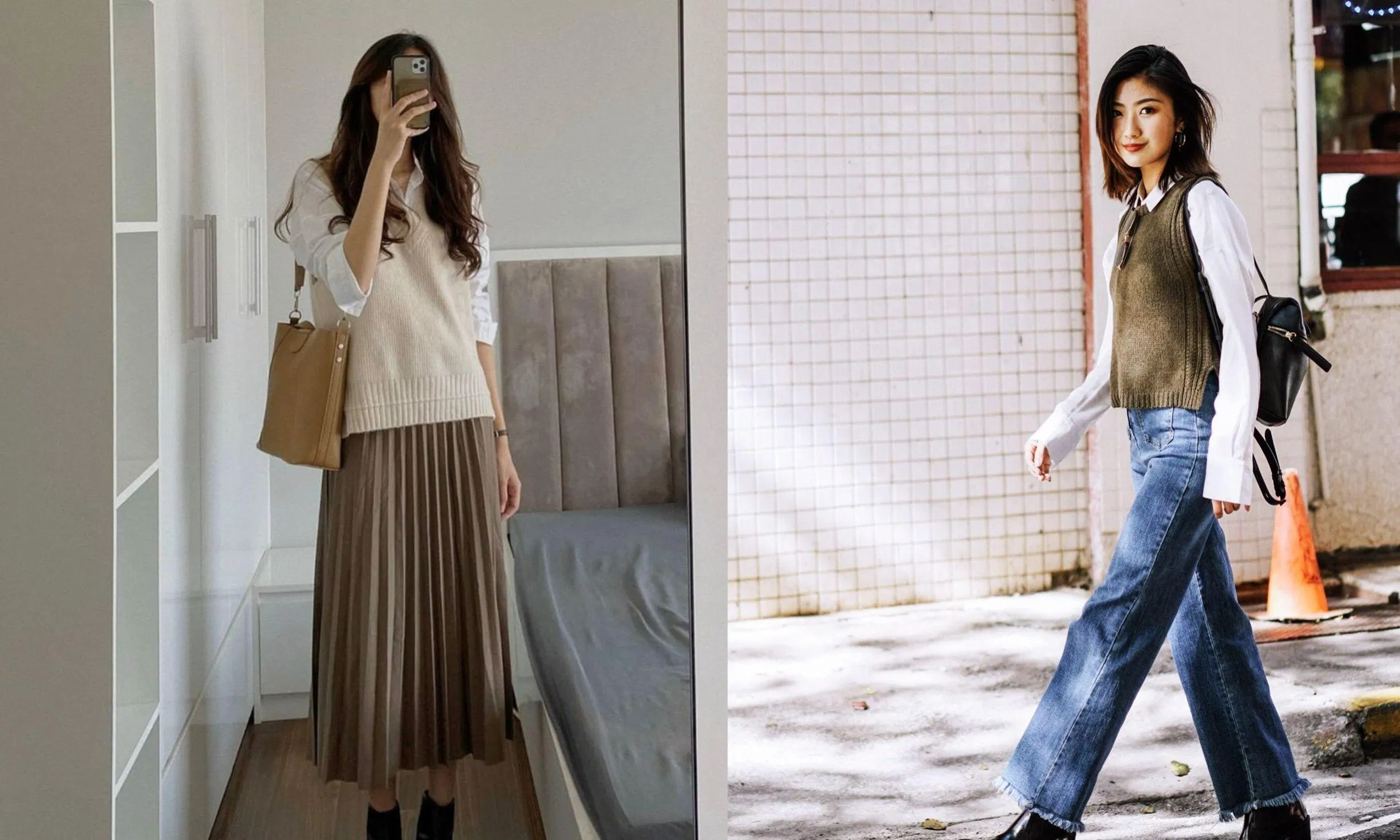 Áo gile là item thời trang "must-have" nhất mùa thu năm nay. Nguồn: internet